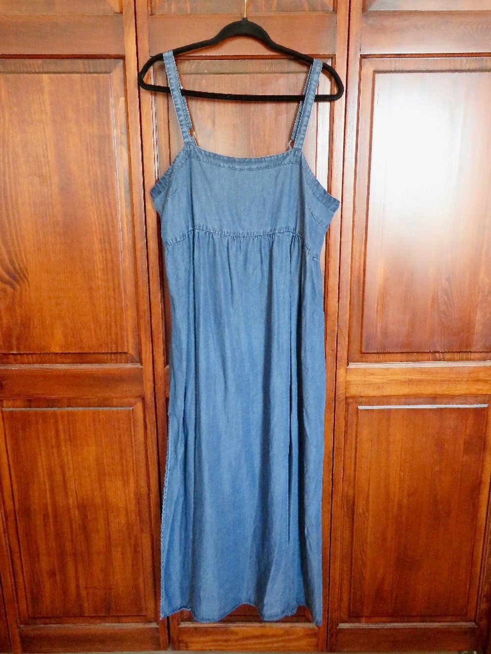 Natural Life Lyocell Denim Chambray Sleeveless Jumper Dress XL